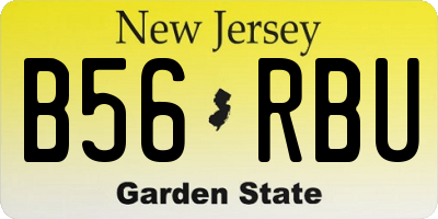 NJ license plate B56RBU