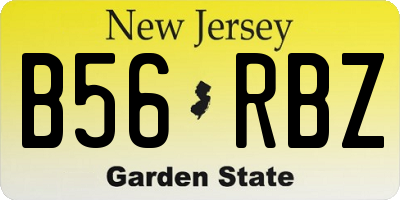 NJ license plate B56RBZ