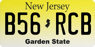 NJ license plate B56RCB