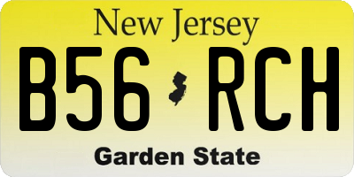 NJ license plate B56RCH