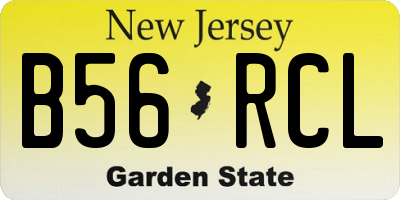 NJ license plate B56RCL