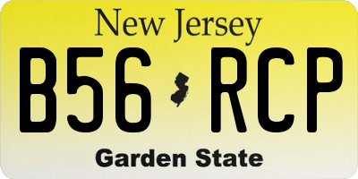 NJ license plate B56RCP
