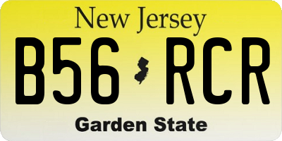 NJ license plate B56RCR