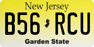 NJ license plate B56RCU