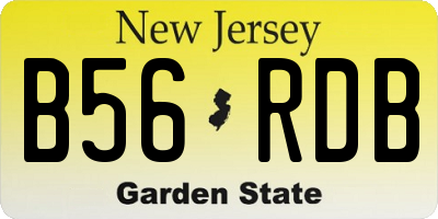 NJ license plate B56RDB