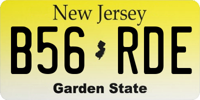 NJ license plate B56RDE