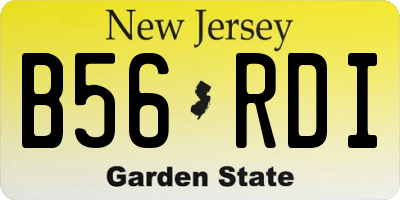 NJ license plate B56RDI
