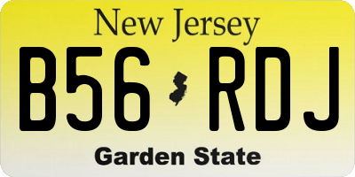 NJ license plate B56RDJ