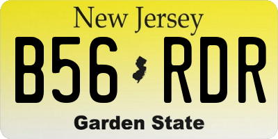 NJ license plate B56RDR