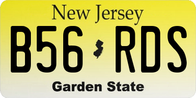 NJ license plate B56RDS