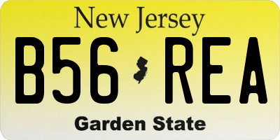 NJ license plate B56REA