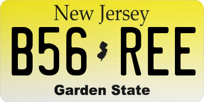 NJ license plate B56REE