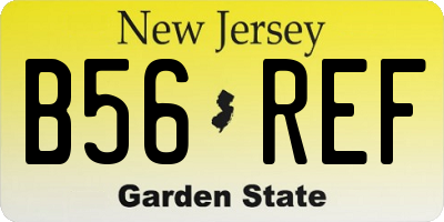 NJ license plate B56REF