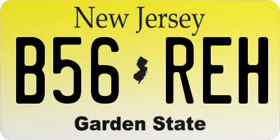 NJ license plate B56REH