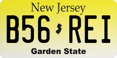 NJ license plate B56REI