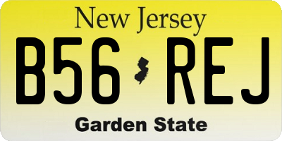 NJ license plate B56REJ