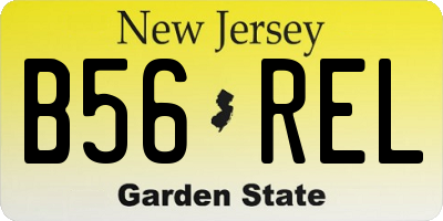 NJ license plate B56REL