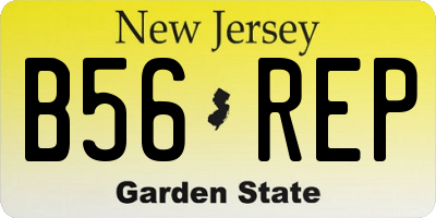 NJ license plate B56REP