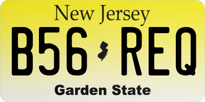 NJ license plate B56REQ
