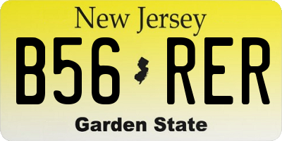 NJ license plate B56RER