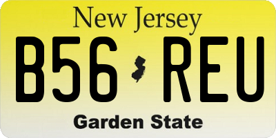 NJ license plate B56REU