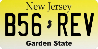 NJ license plate B56REV