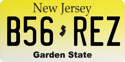 NJ license plate B56REZ