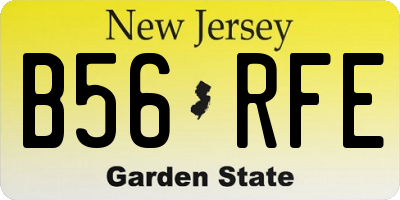 NJ license plate B56RFE