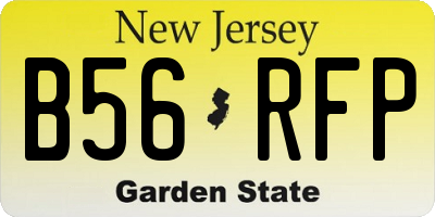 NJ license plate B56RFP
