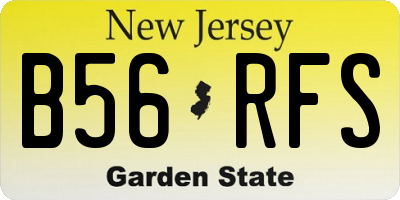 NJ license plate B56RFS
