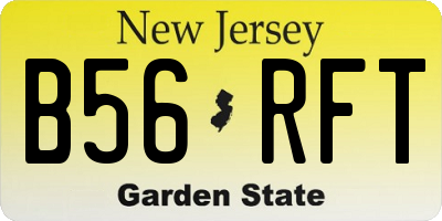 NJ license plate B56RFT