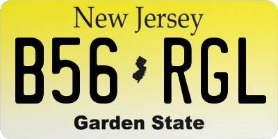 NJ license plate B56RGL