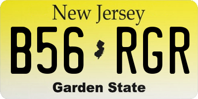 NJ license plate B56RGR