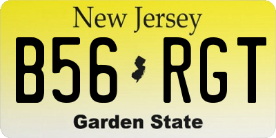 NJ license plate B56RGT