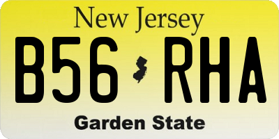 NJ license plate B56RHA