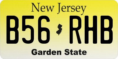 NJ license plate B56RHB