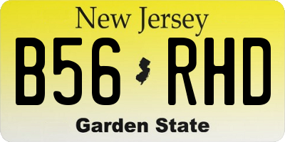 NJ license plate B56RHD