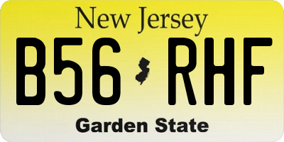NJ license plate B56RHF