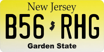 NJ license plate B56RHG