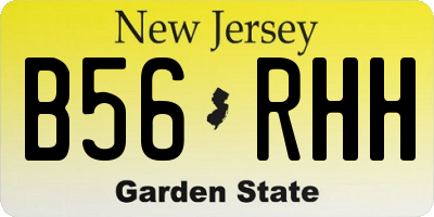 NJ license plate B56RHH