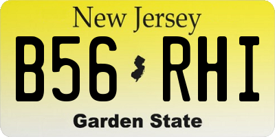 NJ license plate B56RHI