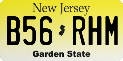 NJ license plate B56RHM