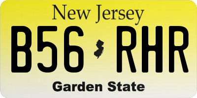 NJ license plate B56RHR