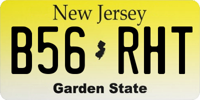 NJ license plate B56RHT