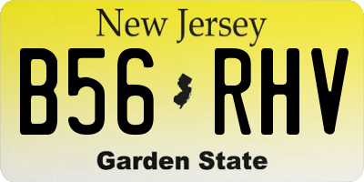 NJ license plate B56RHV