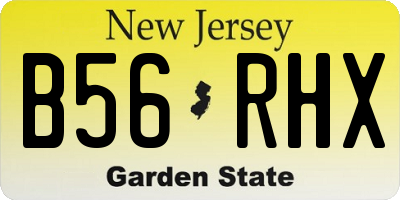 NJ license plate B56RHX
