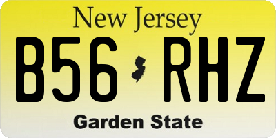 NJ license plate B56RHZ