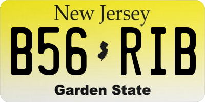 NJ license plate B56RIB