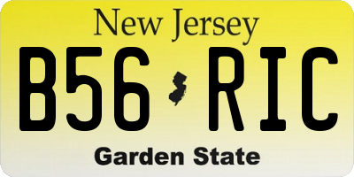 NJ license plate B56RIC