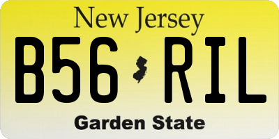 NJ license plate B56RIL